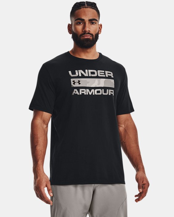 เสื้อยืด UA Stacked Logo Fill สำหรับผู้ชาย in Black image number 0
